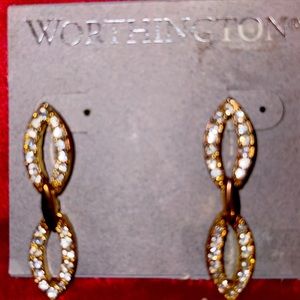 NWT Worthington Rhinestone earrings